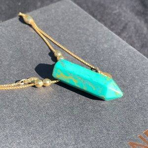 Alex and ani turquoise crystal pendant necklace